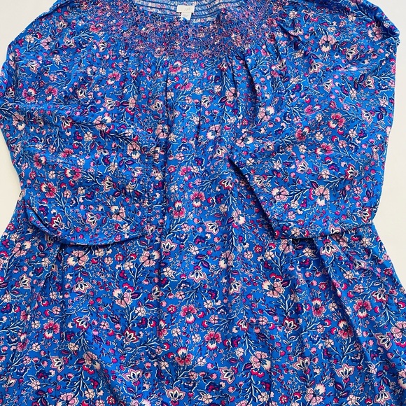 J. Jill Floral Blue Women's Top - Picture 3 of 7